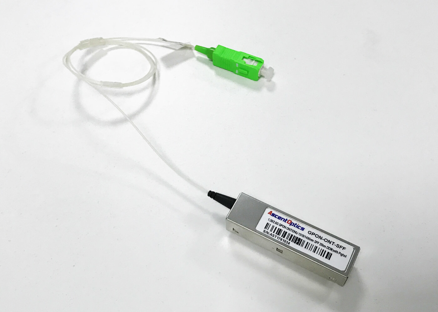 Módulo óptico TX 1.25G/RX 2.5G los 20KM 1310nm 1490nm del transmisor