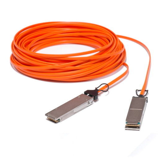 cable óptico activo de la directo-fijación de 40GBase AOC QSFP+, 20 metros